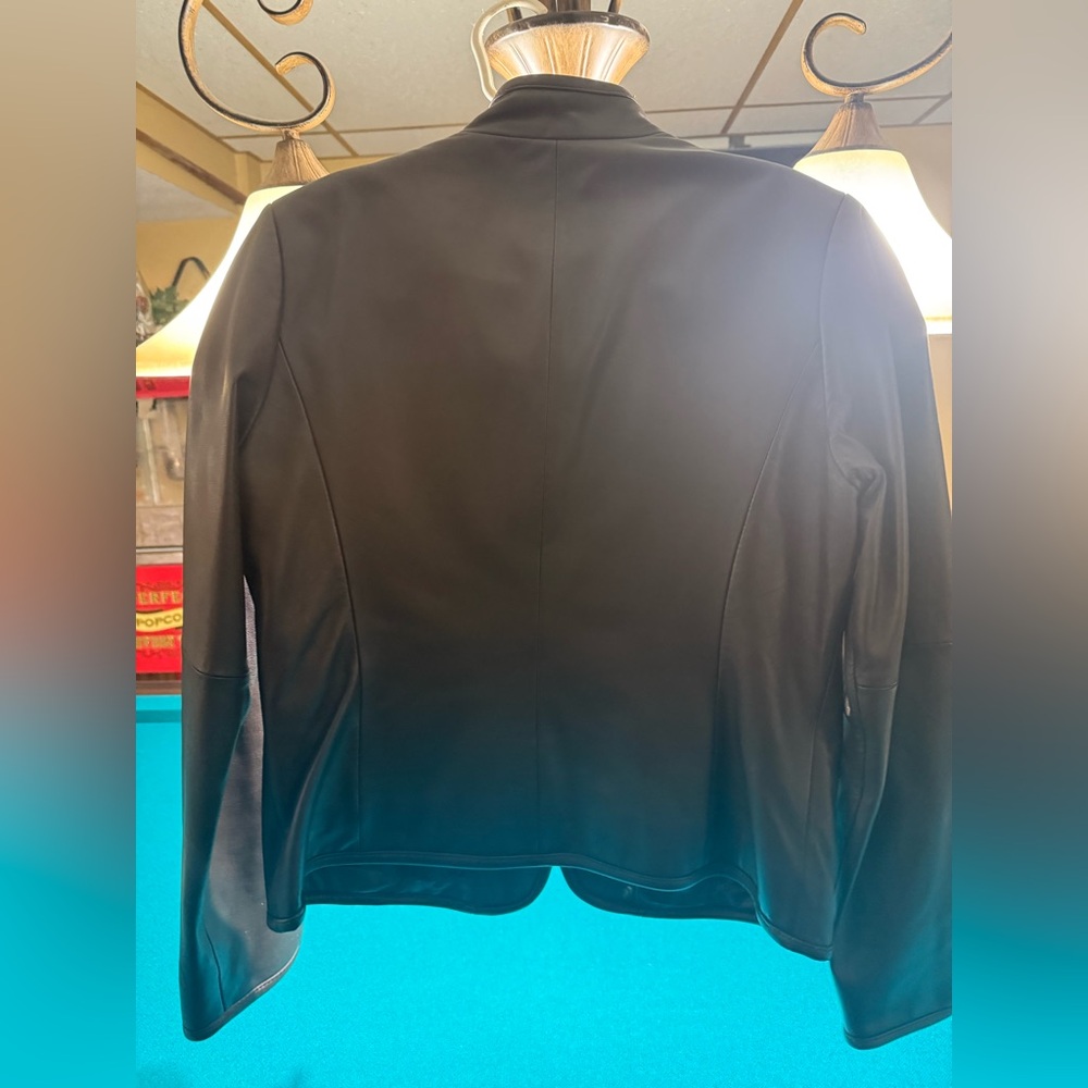 Valerie Stevens Brown Soft‎ Leather Zipper Jacket - Size M - Picture 2 of 12